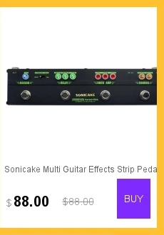 Sonicake 2 в 1 активный объем Винтаж Wah ЗВУК гитары педаль эффектов светодиодный светильник показывает QEP-01