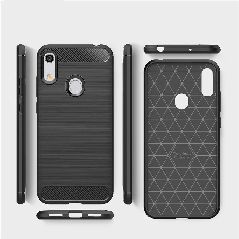 Чехол wolflule для Huawei Y6 2019 Модный чехол из углеродного волокна силиконовый
