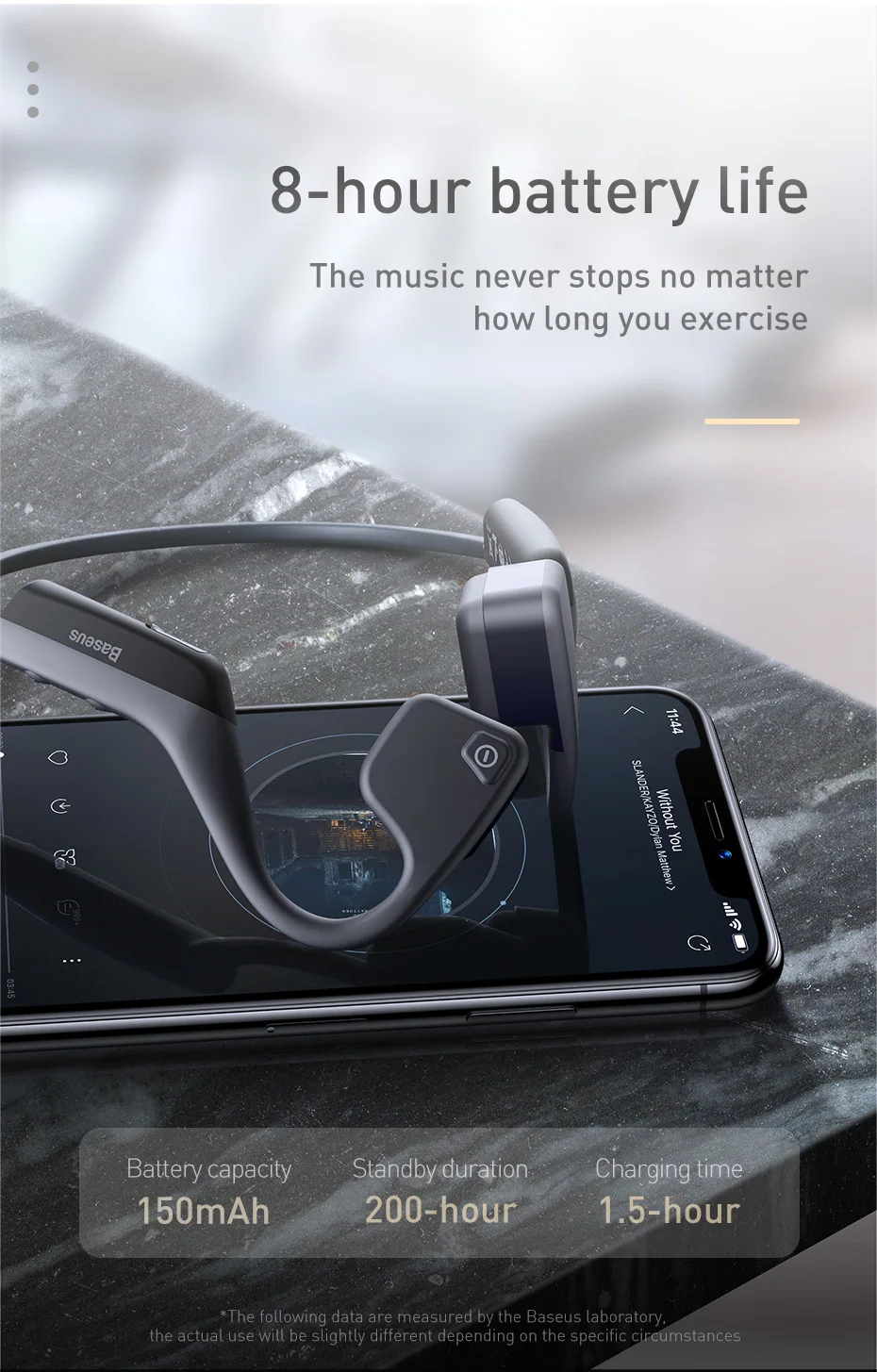 Baseus BC10 Bluetooth наушники с костной проводимостью беспроводной IPX5 Водонепроницаемый Bluetooth 5,0 гарнитура Сверхлегкий Hifi наушники