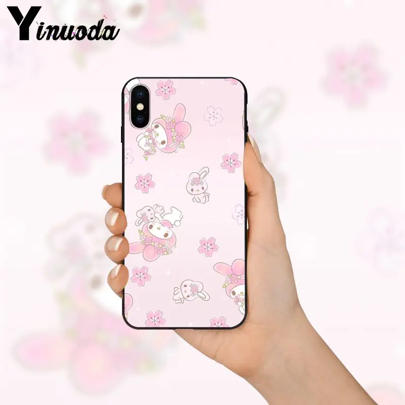 Yinuoda My melody DIY Роскошный Высокий протектор на конце чехол для Apple iPhone 8 7 6 6S Plus X XS MAX 5 5S