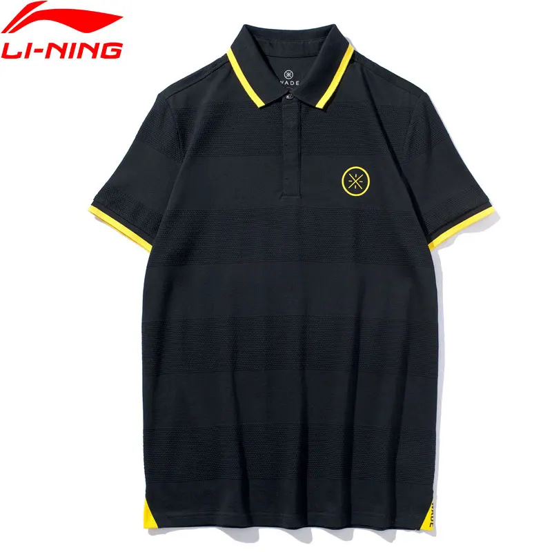 Li Ning мужская футболка поло серии Уэйд дышащая 100% хлопковая Спортивная с отложным