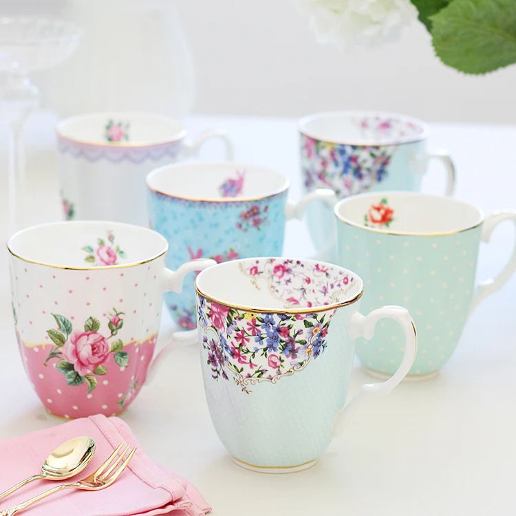 Высококачественные классические пасторальные розовые кружки в Европейском