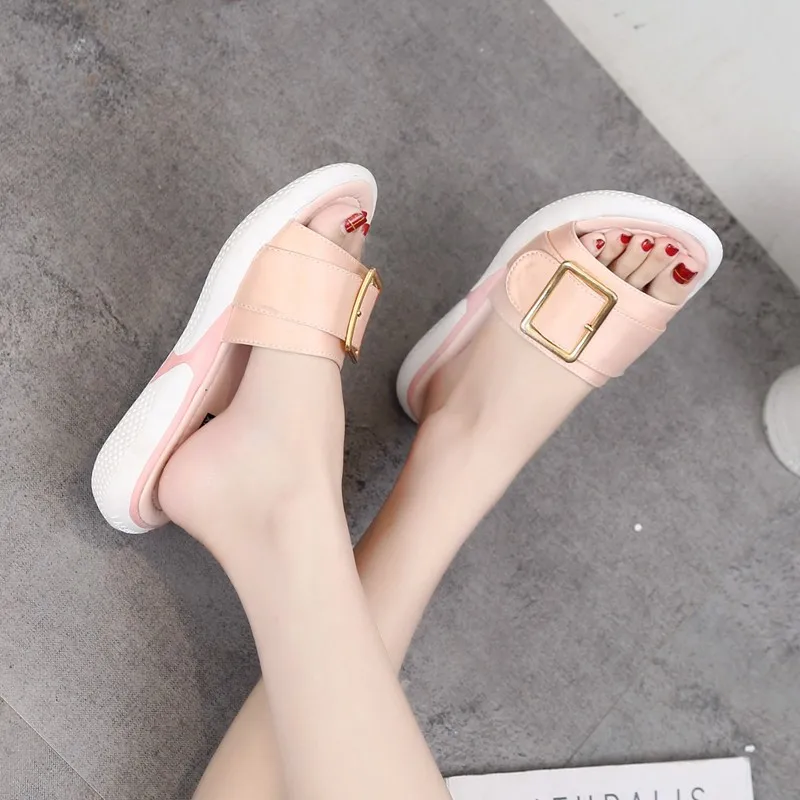 Summer Sandals Women Shoes Beach Slippers Outdoor River Plate Sports Wind Sponge Cake Wearing Thick Comfortable Clogs For Women