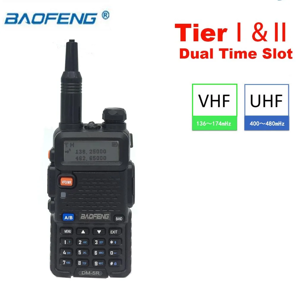Baofeng DM 5R DMR цифровая рация Taklie Tier I & II VFO двухдиапазонный УКВ 136 174/400 520 Ham