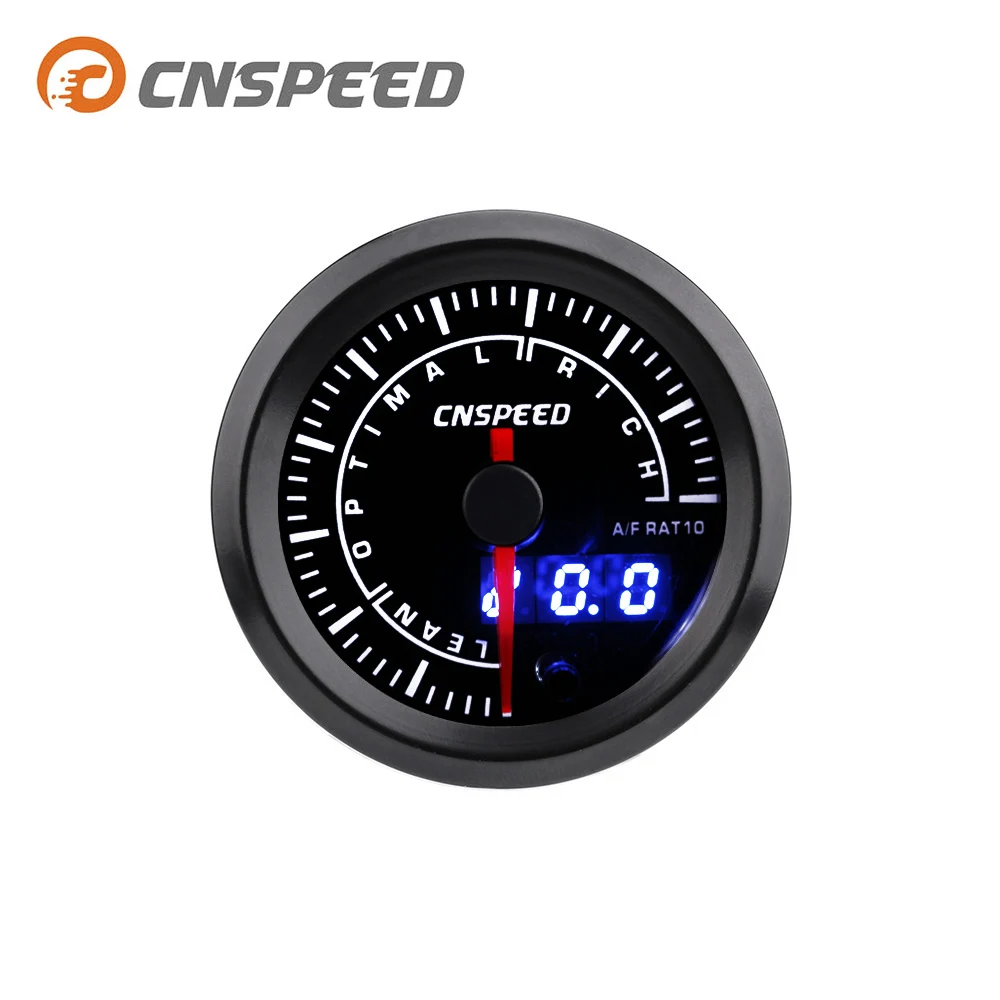 Air Fuel ratio " 52 мм турбо Boost температура воды Температура масла пресс вольт воздушный топливный коэффициент выхлопных газов температура Тахометр Автомобильный датчик с 7 цветов светодиодный - Цвет: Air Fuel ratio
