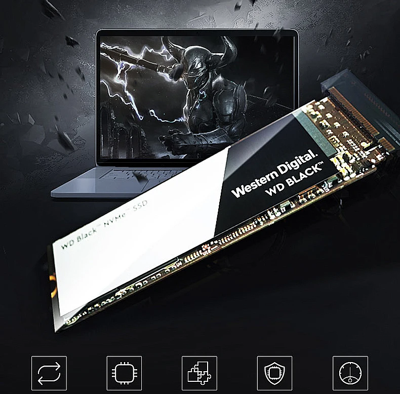 WD черный PCIe Gen3* 4 500 GB M.2 2280 PCI-E SSD WDS500G2X0C твердотельный диск 3400 МБ/с. для PC ноутбук