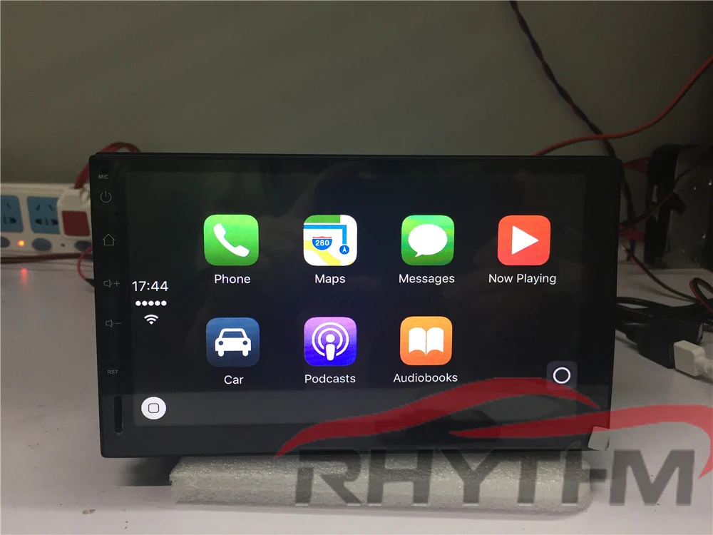 Автомобильный радиоприемник Rhythm 2 din на android Новый USB тюнер carplay с Поддержкой iPhone