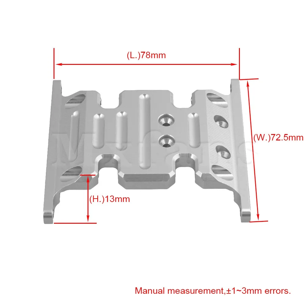 Silver Alloy Center Transmission Plate Replacement for AXIAL SCX10 4WD RC1:10 | Parts &amp Accs
