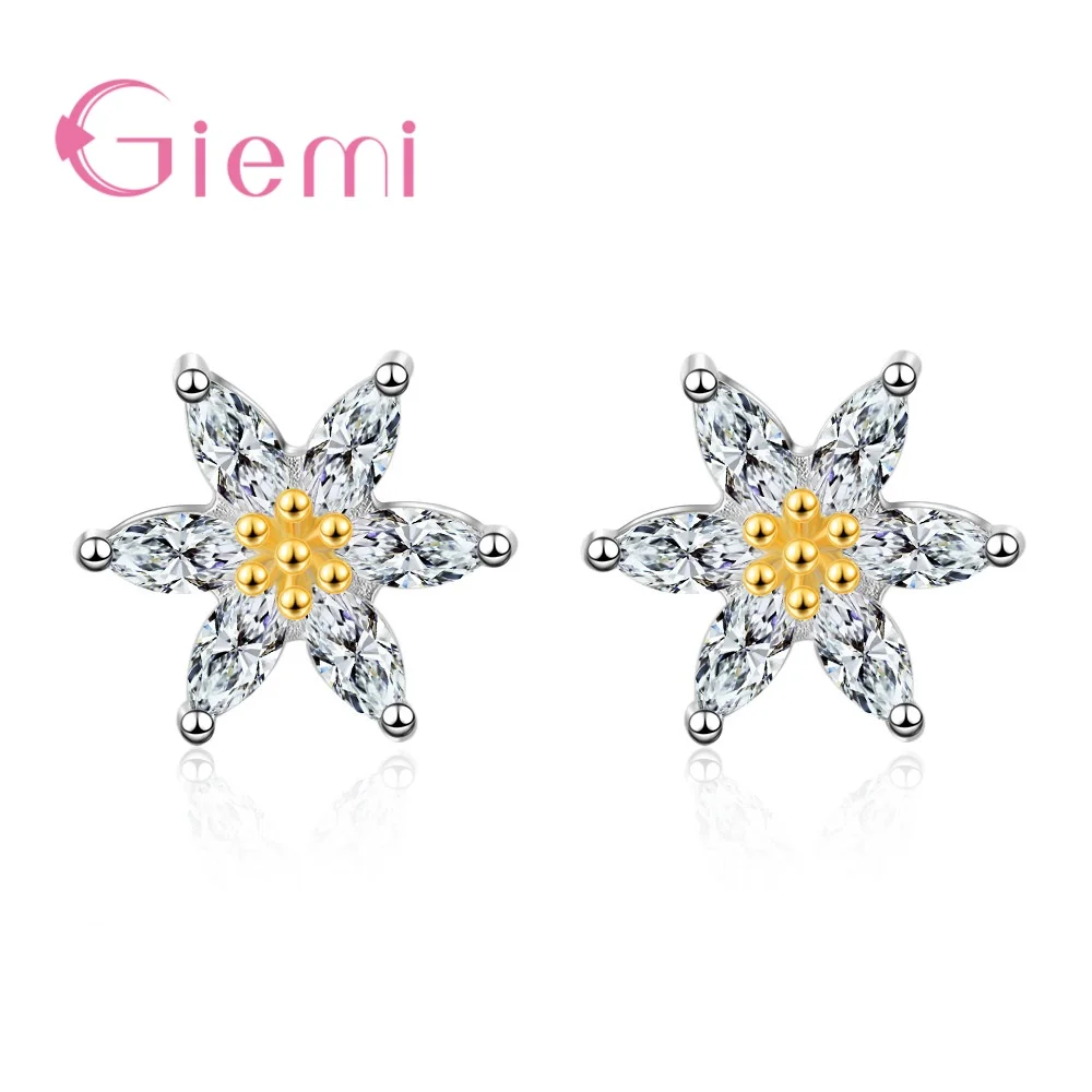 

Женские серьги-гвоздики из серебра 925 пробы с фианитом