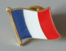 Lapel Pin Нашивки с вышитым национальным флагом и металлический значок с флагом Франции - Цвет: Lapel Pin