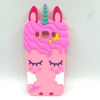 cute 3d pink unicorn black cat soft silicon phone case for samsung galaxy j510 j3 j7 j5 2016 j710 cartoon coque back cover