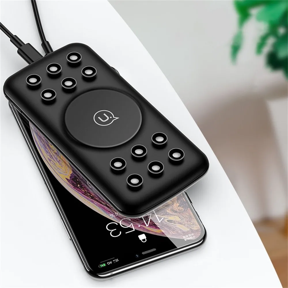 USAMS большой емкости 10000 mAh power Bank QC3.0 18 W повербанк PD безпроводная зарядка iphone