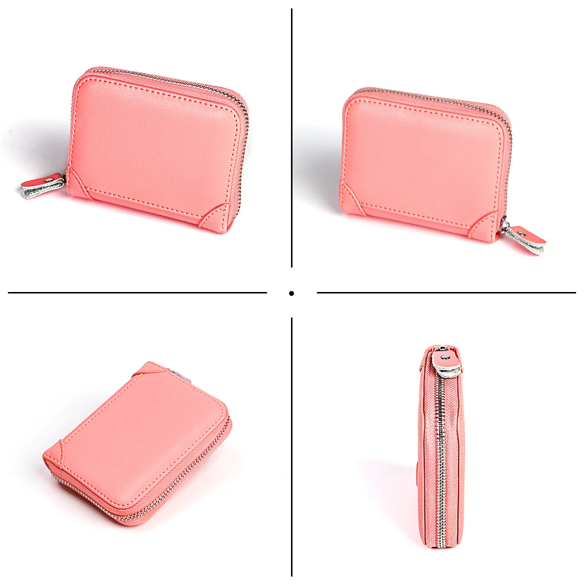Women Business Card Holder Cow Leather Card Wallet Prevent RFID Female Credit Card Holder New Arrival Porte Carte Tarjetero Muje