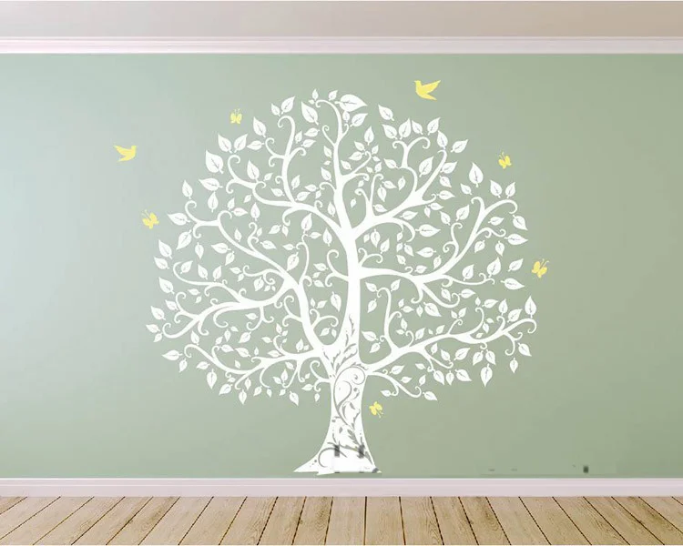 Hot Sale Large Tree Wall Sticker Bird Tree Wall Decal DIY Decorating Family Tree Wall Sticker Tree Wallpaper