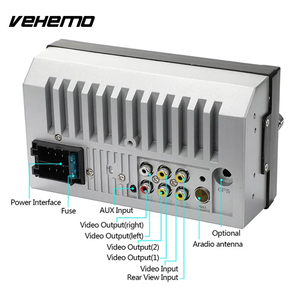 Vehemo FM/USB/AUX Авто MP5 плеер Автомобильный FM радио для аксессуаров заднего вида
