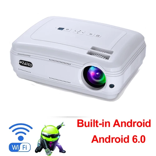 CTL60 Android 6 W Обновленный 5500 люмен ТВ светодиодный проектор Android 9,0 Smart wifi Airplay Miracast Bluetooth HD проектор мульти для домашнего кинотеатра - Цвет: CTL60 Android 6 W