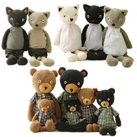 cute dressing cats bears pigs plush dolls soft stuffed animals plush appease teddy bear kids toys for girls kids birthday gifts