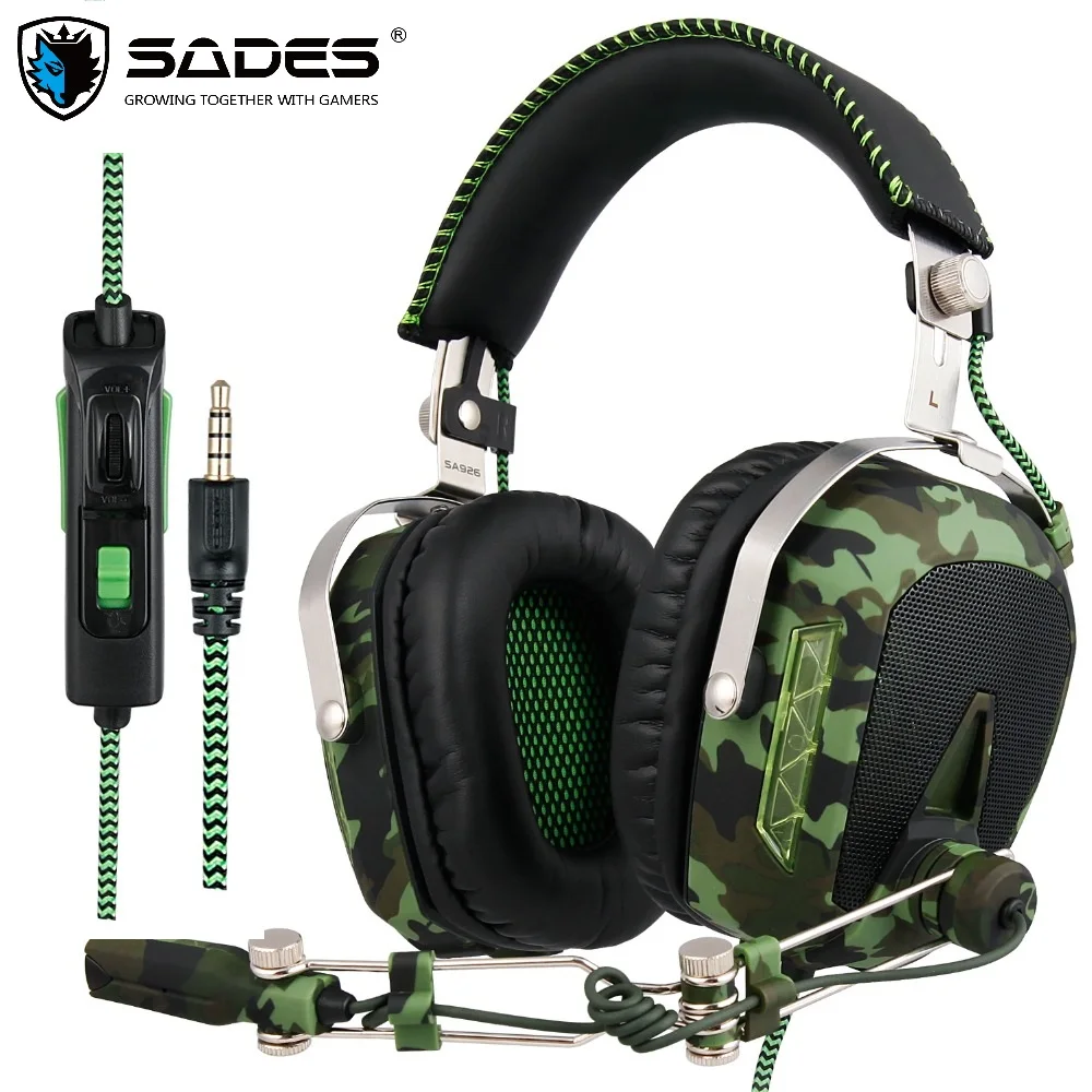 Игровая гарнитура SADES SA926T 3 5 мм наушники для Xbox One мобильный телефон Mac ноутбука ПК