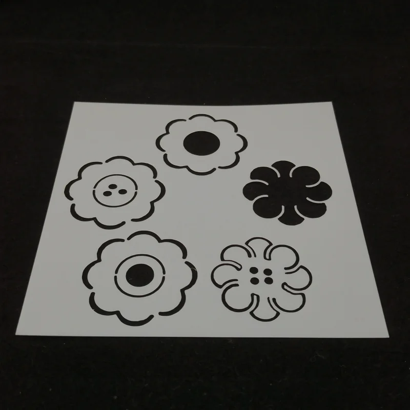 

13*13 flower pattern pvc Layering Stencils for Diy scrapbook coloring,painting stencil,home decor diy etc. Product image