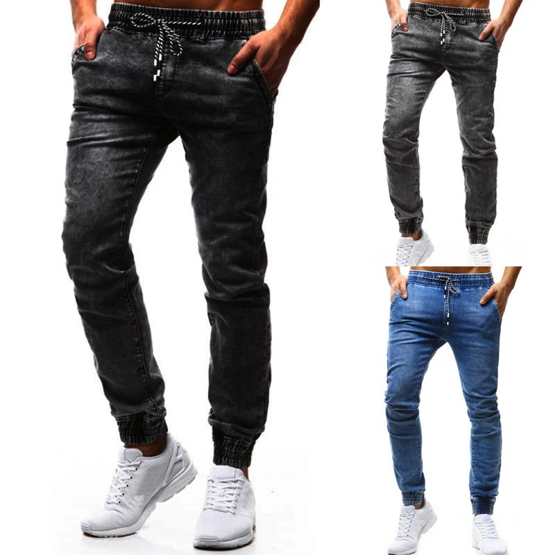 

2018 New Men denim Jeans Fashion Hip hop Skinny pencil Jeans For Men high street wear winter denim pants ropa de hombre 2018