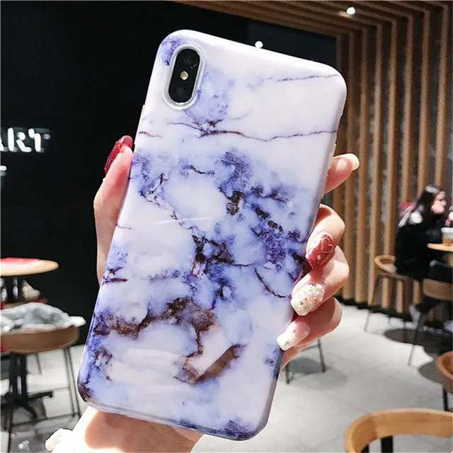 R16 Мраморный чехол для телефона для iphone 7 XS MAX, чехол, мягкая задняя крышка из ТПУ для iphone 6, 6 S, 7, 8 Plus, iphone X, XR, чехол для телефона s - Цвет: R16