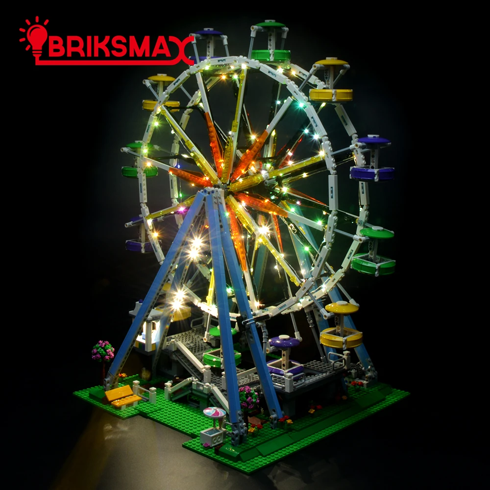 BriksMax светодиодный комплект освещения для Creator колесо обозрения блок света, совместимый с 10247(не включает модель