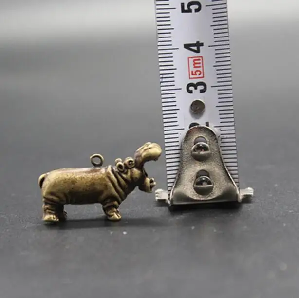Copper Statue Chinese Pure brass hippopotamus small pendant | Дом и сад