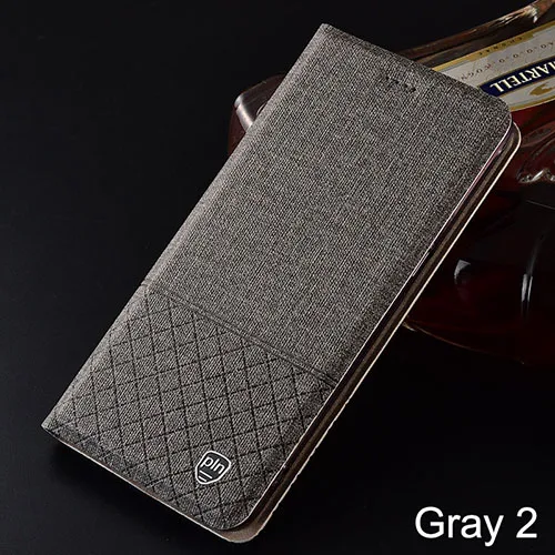 gray 2 Чехол для Xiaomi mi 9 8 mi 8 Pro mi 9 SE Клетчатый Стиль Холст узор кожаный флип-чехол для Xiaomi mi 6 mi 6 чехол s Coque - Цвет: gray 2