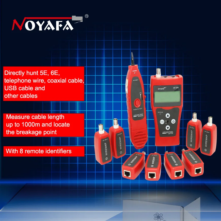 Кабельный тестер с ЖК дисплеем портативный кабельный пультом дистанционного