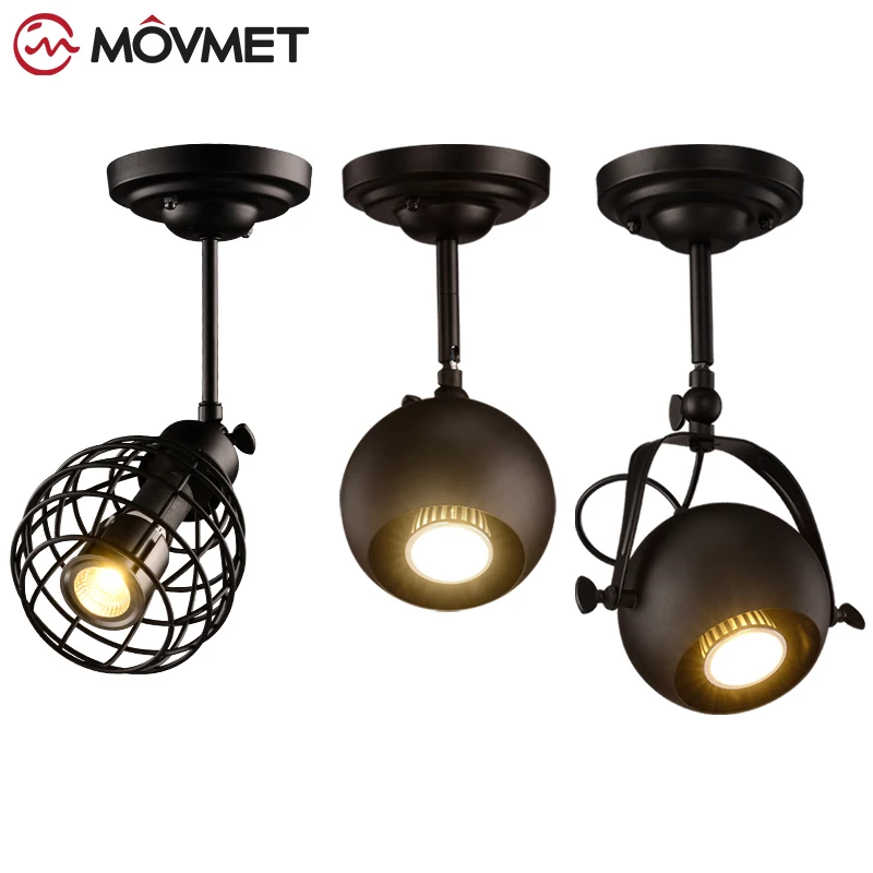 

Vintage Loft Ceiling Light For KTV Creative Loft Track Lamp Cloth Shop Coffee Bar Light Clothing TV Bar Backdrop Lamp