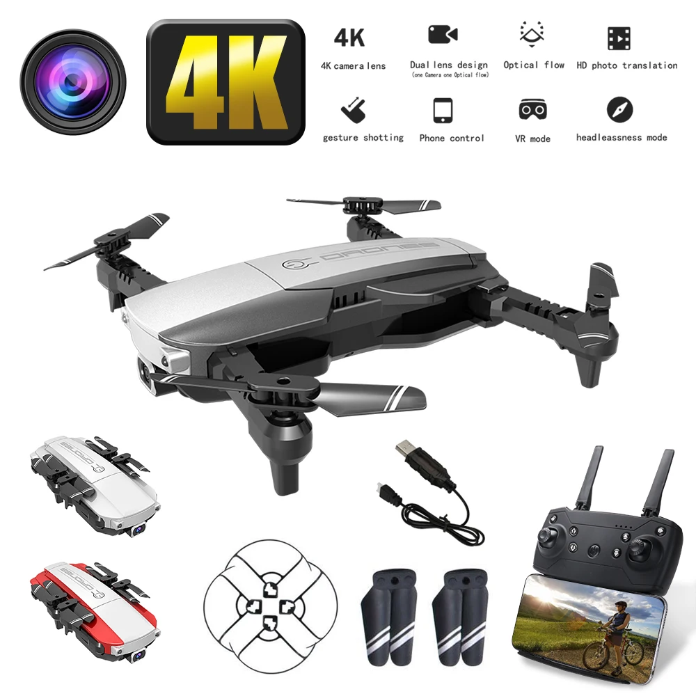 4K Дроны с камерой HD WiFi FPV Квадрокоптер RC Дрон фиксированной высотой оптический