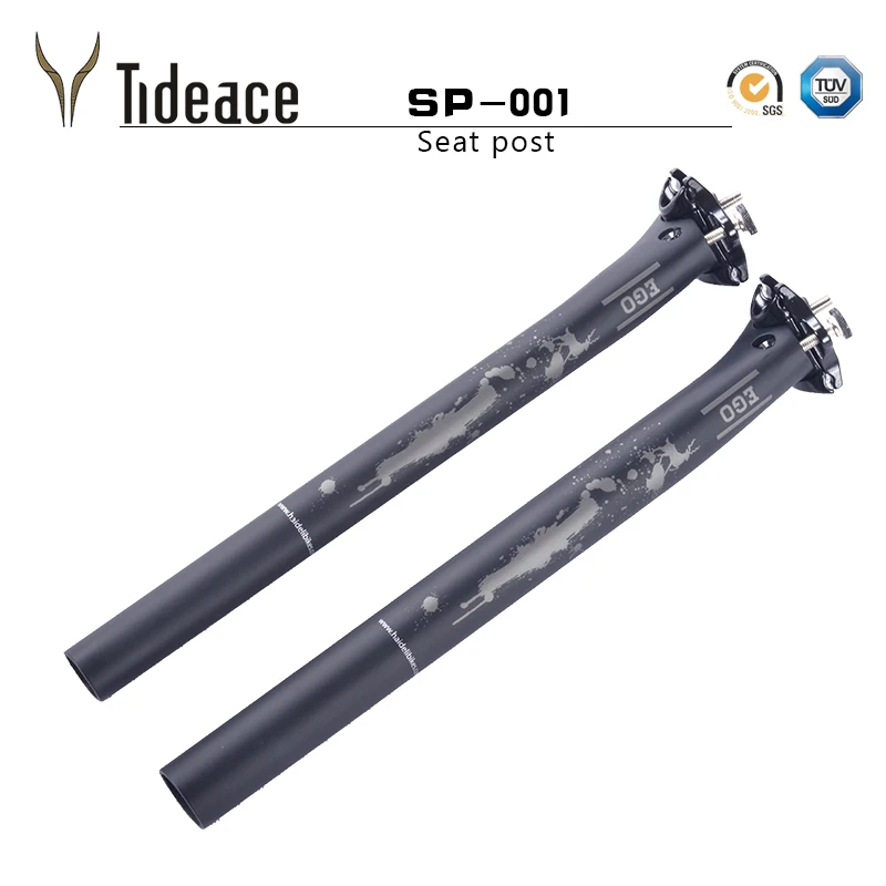 Подседельный штырь для горного велосипеда Tideace, углеродный, черный, 27,2/31,6*350 мм