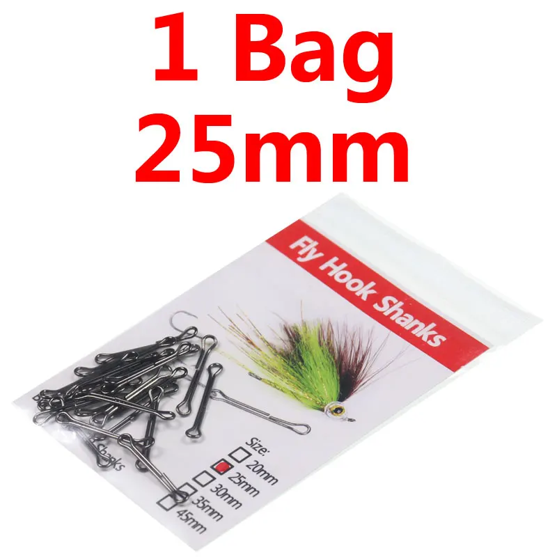 1 bag 25mm Bimoo 20 шт./упак. мушек Waddington хвостовик Стингер Fly хвостовик Хищник летать соленой воды мушек Материал - Цвет: 1 bag 25mm