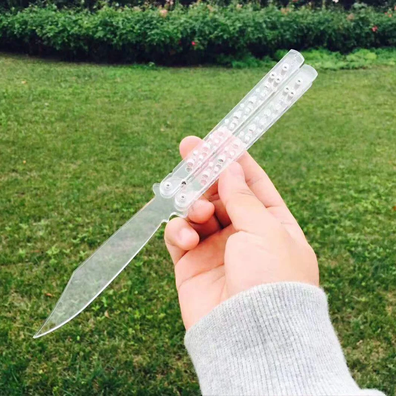 1 шт. Акриловые Складные карманные инструменты Balisong с бабочкой модель не острая