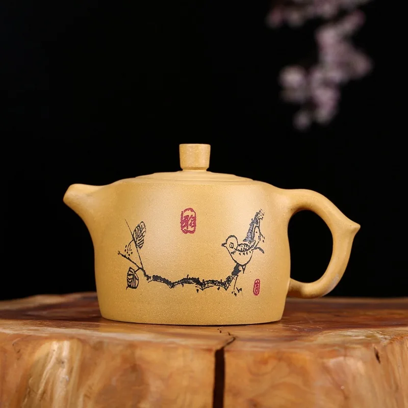

yixing undressed ore gold period of violet arenaceous mud mud painting coloured drawing or pattern handmade crafts