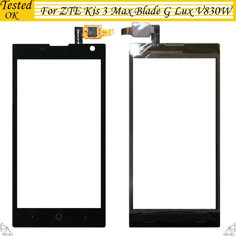 100% Протестировано работает для ZTE Blade G LUX Kis 3 Max V830W V830 4 5 &quotемкостный сенсорный