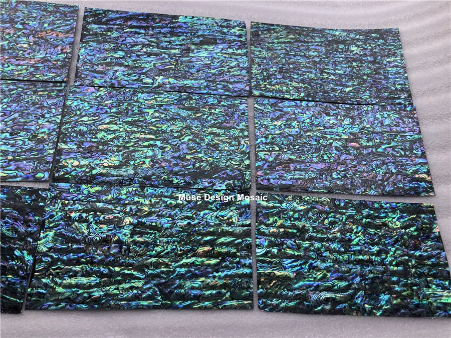 Гибкая AAA Новая Зеландия abalone paua shell перламутровый ламинированный лист оболочка шпон самоклеющиеся наклейки подложка 1 шт