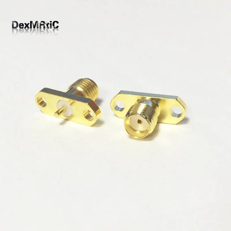 1 шт. гнездовой разъем SMA RF коаксиальный с 2 отверстиями фланцевый паяльный столб