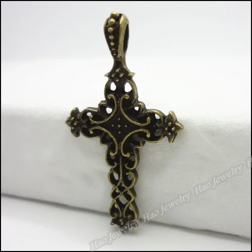 50 шт. винтажные подвески в виде креста подвеска античной бронзы подходит для