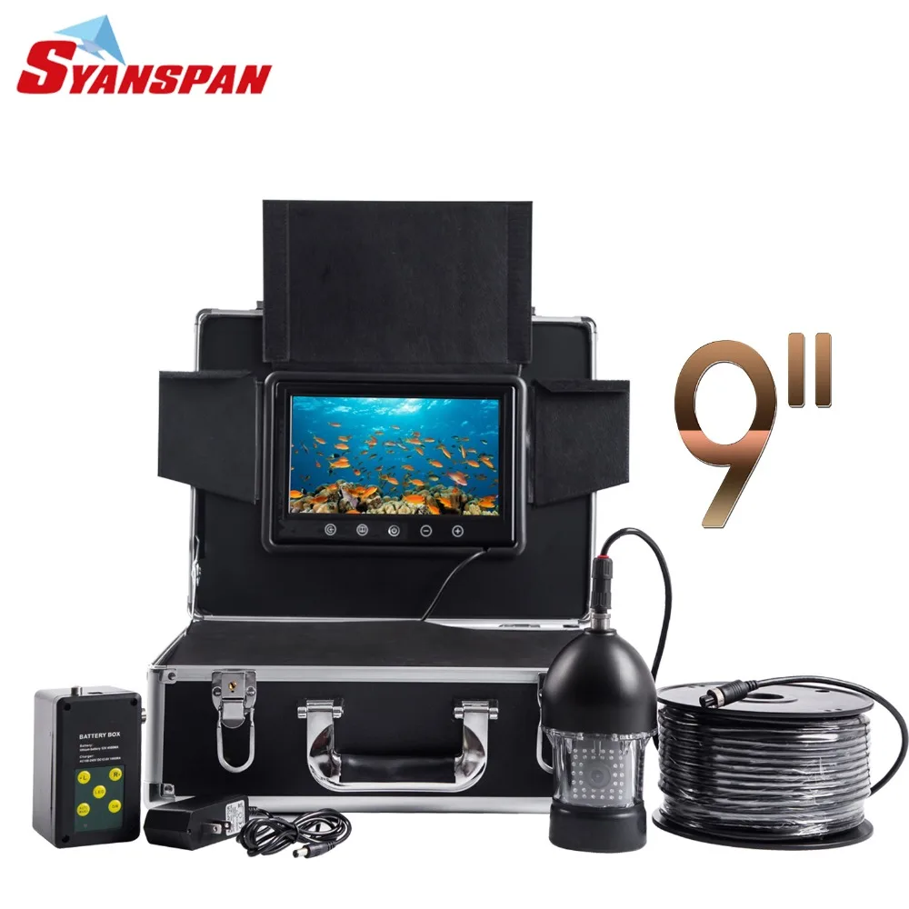 Продажа Аккумулятор для SYANSPAN водонепроницаемый сотовый ящик для рыболокатора для видеокамеры подводная подледная рыбалка 36 светодиодов вращение ...