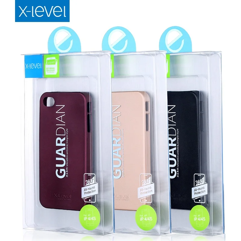 X-Level Guardian ультра тонкий мягкий матовый чехол из ТПУ для Apple iPhone 4S 4 Скраб задняя