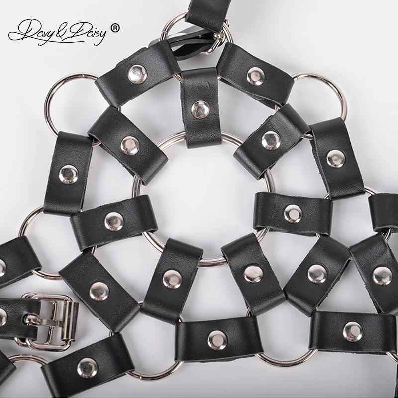 DAVYDAISY женские сексуальные боди из искусственной кожи с открытым бюстом и