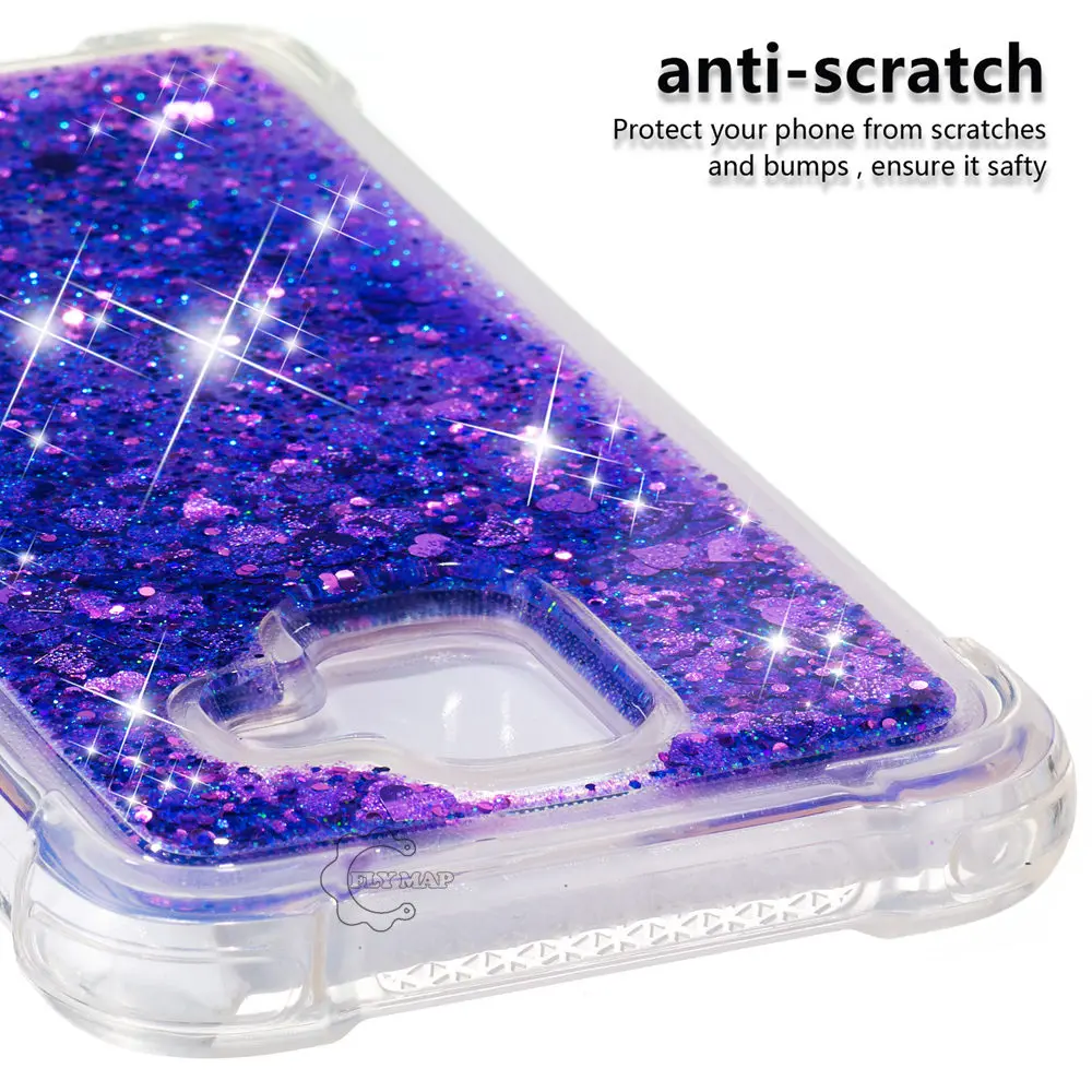 Glitter Stars Phone Case for Samsung Galaxy A6 2018 SM A600 A600FN A600FN/DS Quicksand Cover Coque SM-A600FN SM-A600FN/DS A 6 6a |