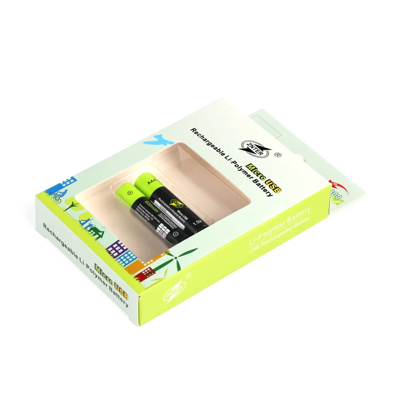 ZNTER 1,5 V 600mah AAA перезаряжаемая батарея USB перезаряжаемая литий-полимерная батарея Быстрая зарядка от Micro USB кабель Прямая поставка