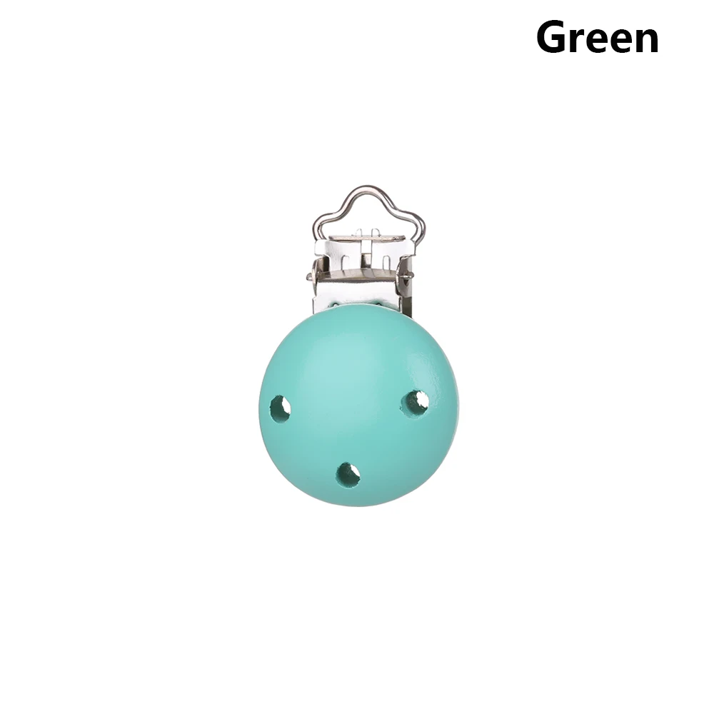 Type 1-green 1 шт. новая круглая соска зажим силиконовый шарик детский Прорезыватель и деревянные аксессуары для прорезывания зубов ниппель для клипа застежки игрушка DIY инструмент для бисера - Цвет: Type 1-green