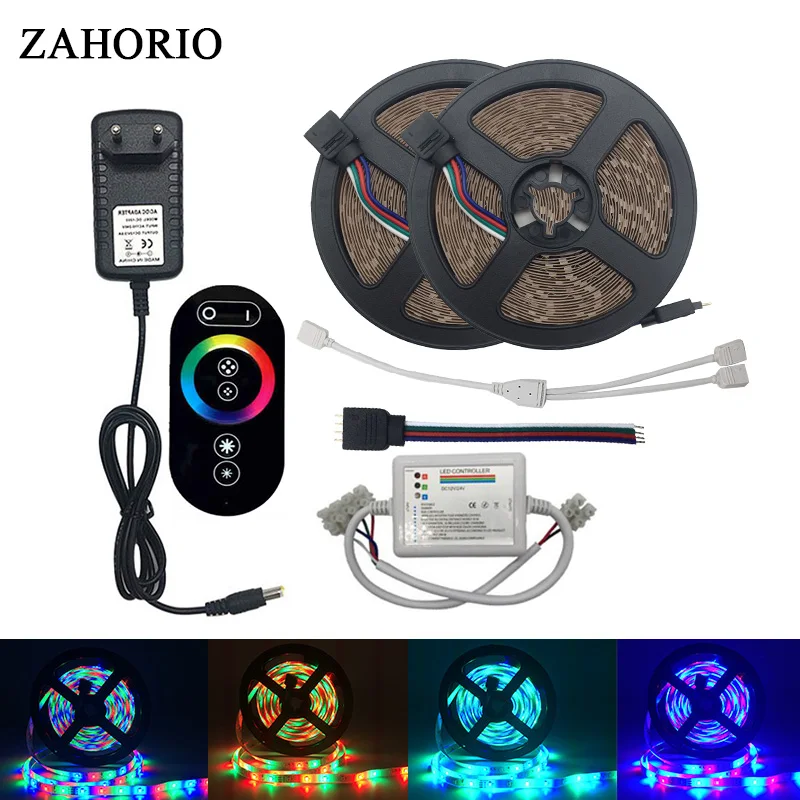 RGB светодиодный светильник 5 м 10 SMD2835 гибкая светодиодная лента Светодиодная 15 20