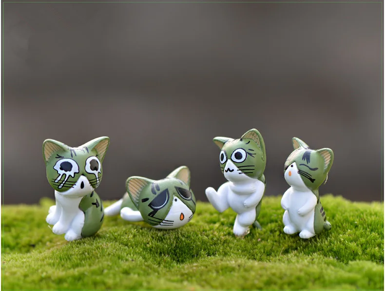 (8 шт./лот) миниатюрные игрушки с сыром котом милые модели детские 2 3 см ПВХ