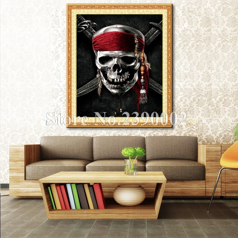 100% Алмазная мозаика своими руками Пираты Карибского моря алмазная живопись