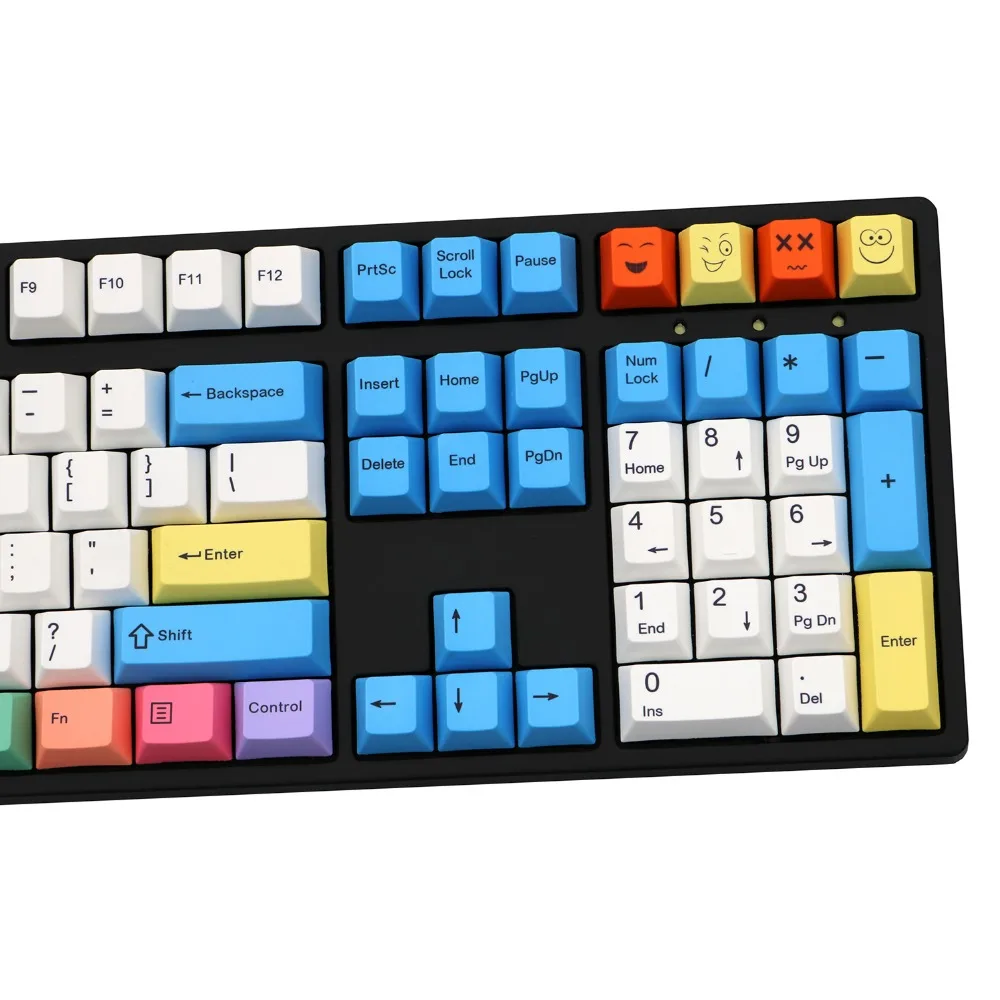Цветная мела 108/138 клавиш механическая клавиатура PBT keycaps Вишневый профиль ANSI раскладка просто клавиша не клавиатура
