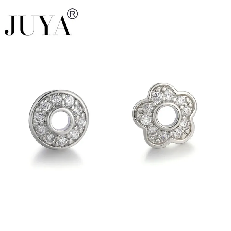 

2pcs Supplies For Jewelry Charm Zircon Copper Beads Diy Bracelets Jewelry Making Micro Pave Big Hole Spacer Beads Accessories